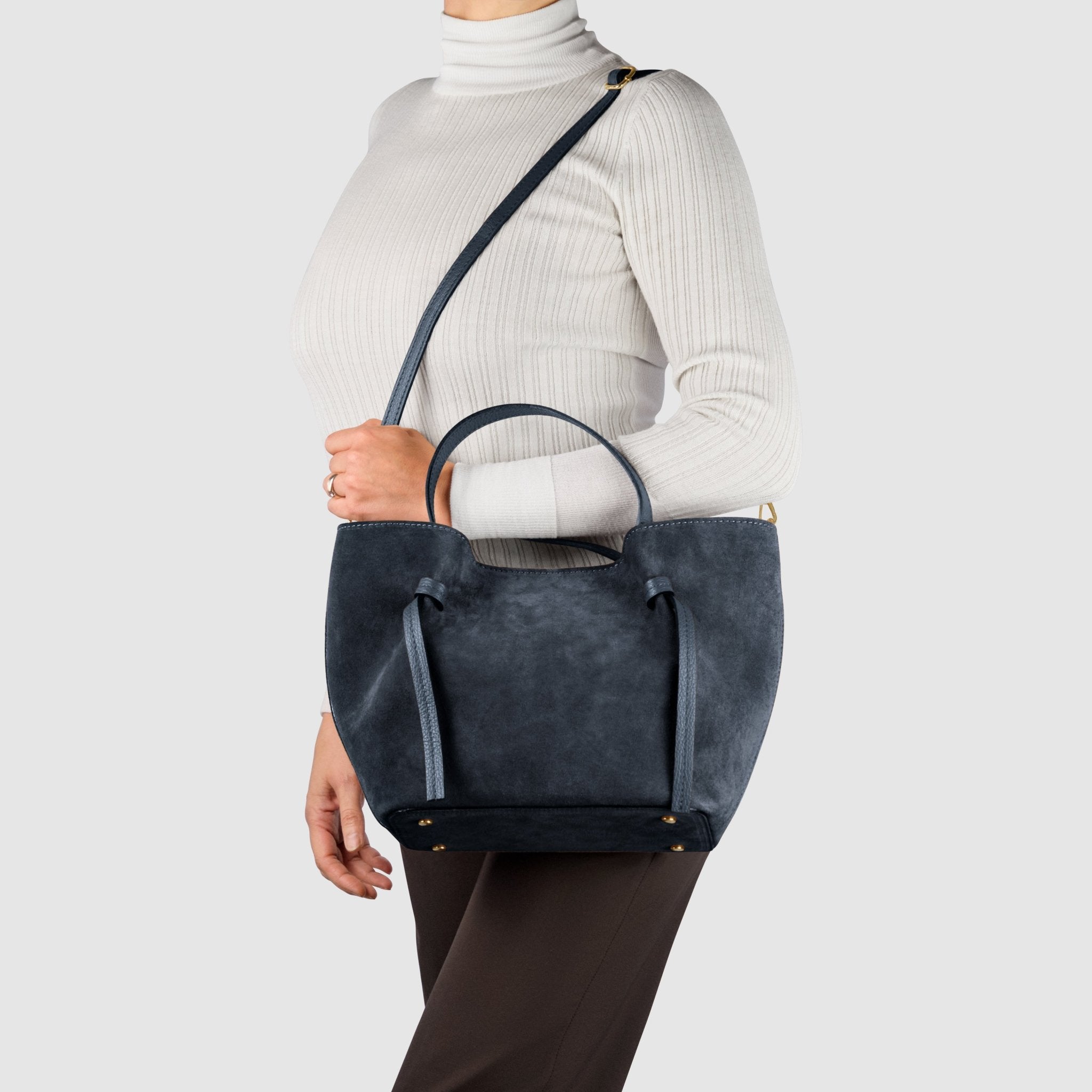 Italian Genuine Suede Tote Bag 292730 - Che Cose Belle