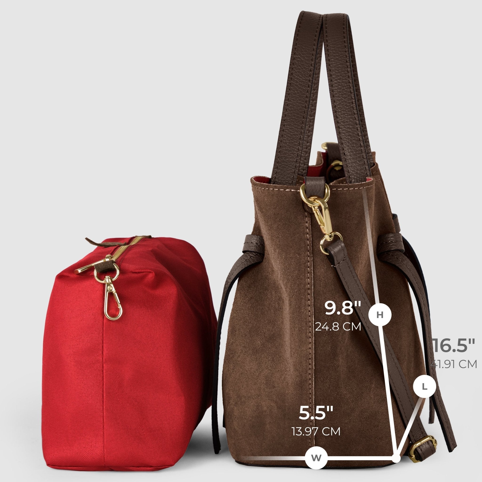 Italian Genuine Suede Tote Bag 292730 - Che Cose Belle