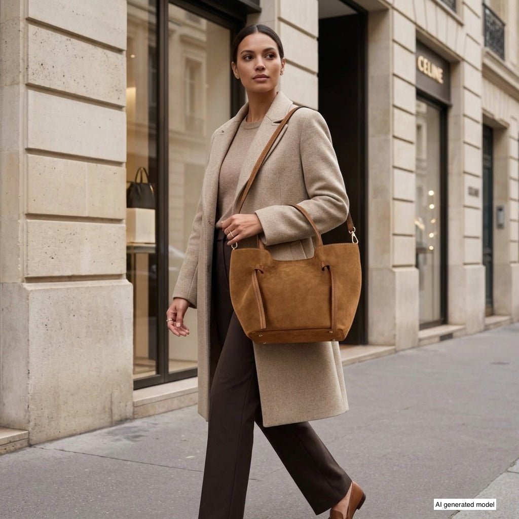 Italian Genuine Suede Tote Bag 292730 - Che Cose Belle