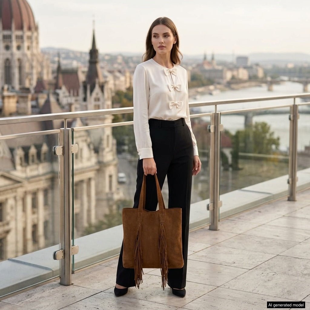 Italian Genuine Suede Tote Bag | Como - Che Cose Belle