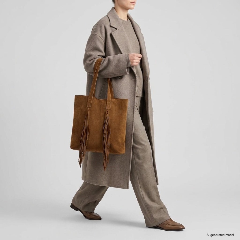 Italian Genuine Suede Tote Bag | Como - Che Cose Belle
