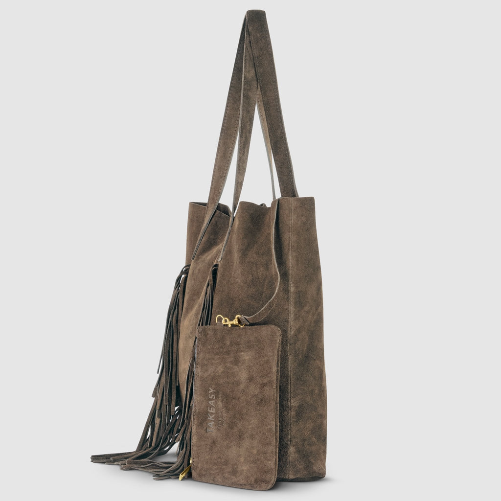 Italian Genuine Suede Tote Bag | Como - Che Cose Belle