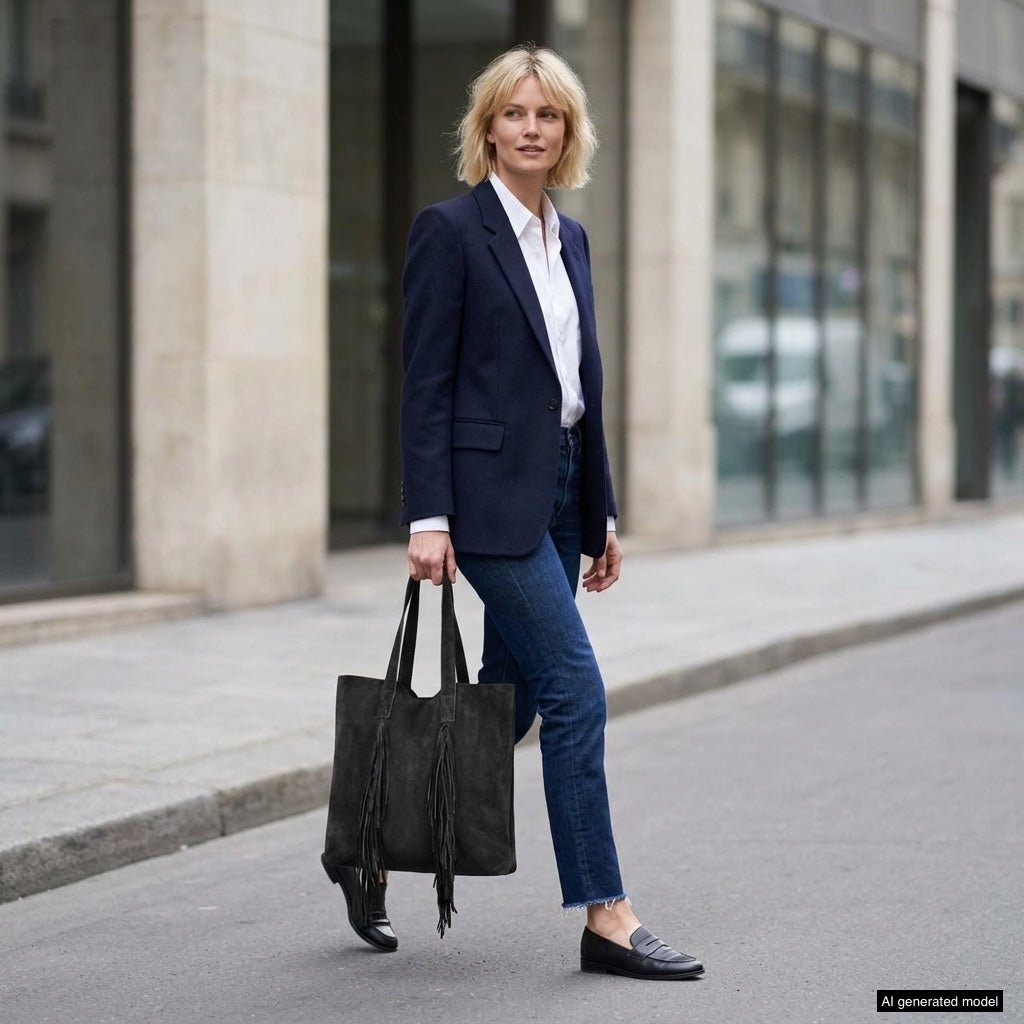 Italian Genuine Suede Tote Bag | Como - Che Cose Belle