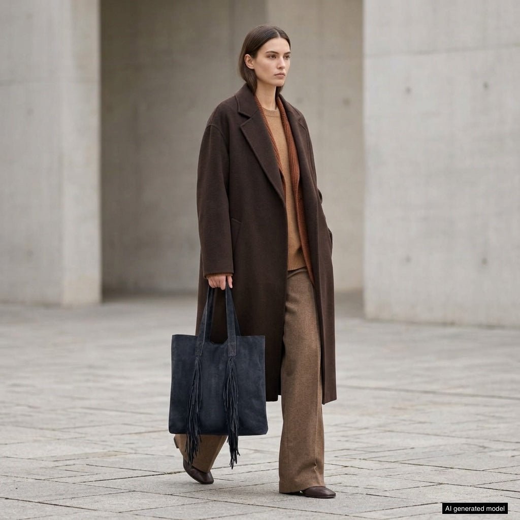 Italian Genuine Suede Tote Bag | Como - Che Cose Belle