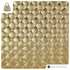 Italian Genuine Woven-Embossed Metallic Suede Top-Handle Bag | Savona - Che Cose Belle