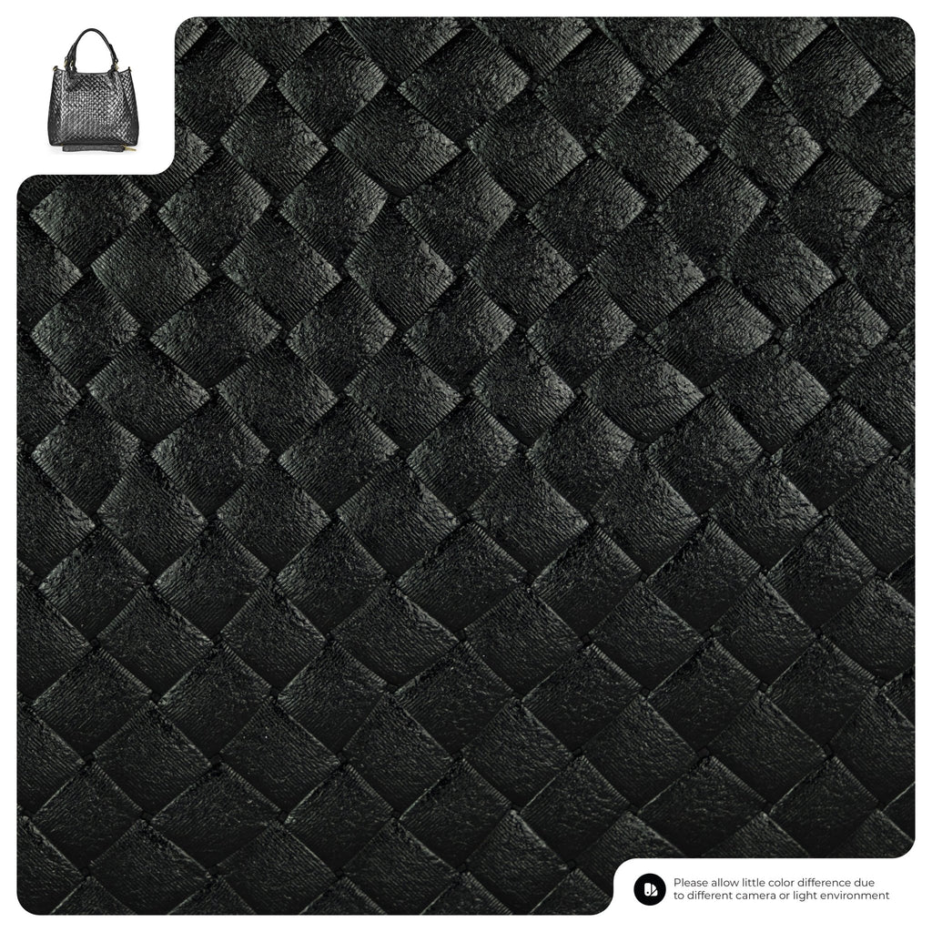 Italian Genuine Woven-Embossed Metallic Suede Top-Handle Bag | Savona - Che Cose Belle