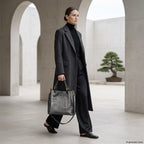 Italian Genuine Woven-Embossed Metallic Suede Top-Handle Bag | Savona - Che Cose Belle