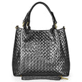 Italian Genuine Woven-Embossed Metallic Suede Top-Handle Bag | Savona - Che Cose Belle