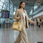 Italian Genuine Woven-Embossed Metallic Suede Top-Handle Bag | Savona - Che Cose Belle