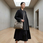 Italian Genuine Woven-Embossed Metallic Suede Top-Handle Bag | Savona - Che Cose Belle