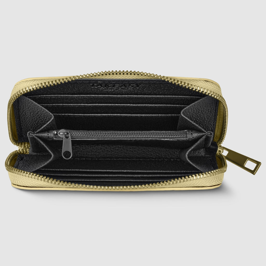 Italian Genuine Woven-Embossed Metallic Suede Wallet | Pesaro - Che Cose Belle