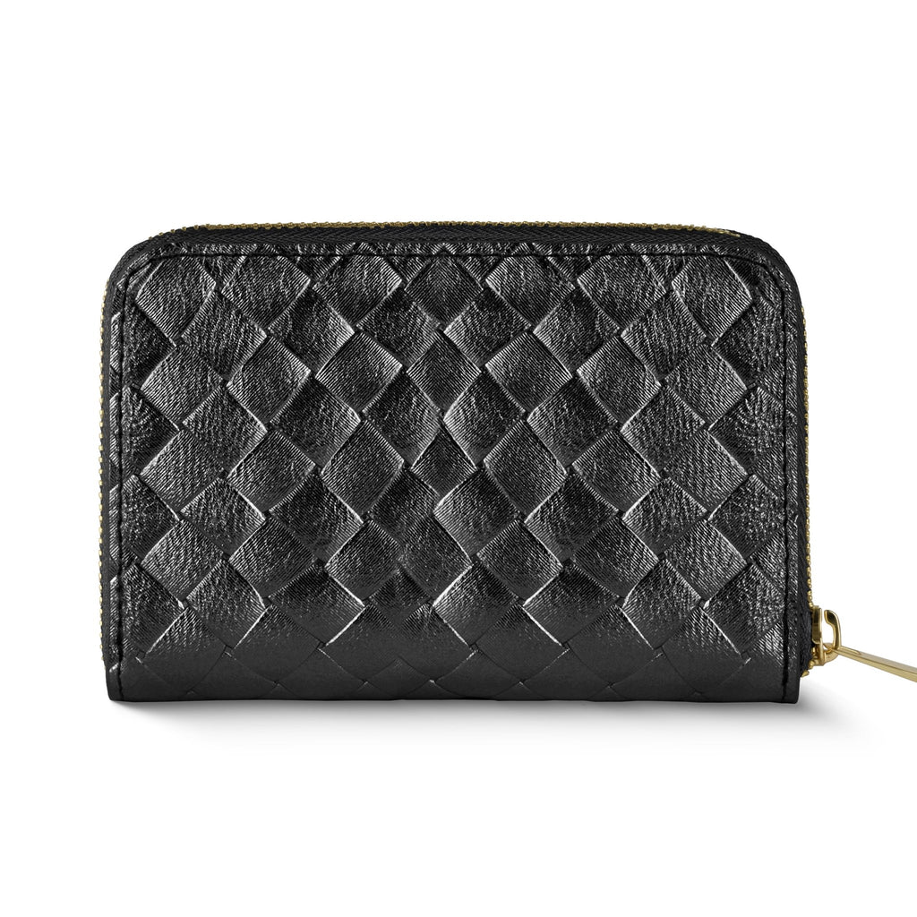Italian Genuine Woven-Embossed Metallic Suede Wallet | Pesaro - Che Cose Belle