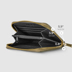 Italian Genuine Woven-Embossed Metallic Suede Wallet | Pesaro - Che Cose Belle