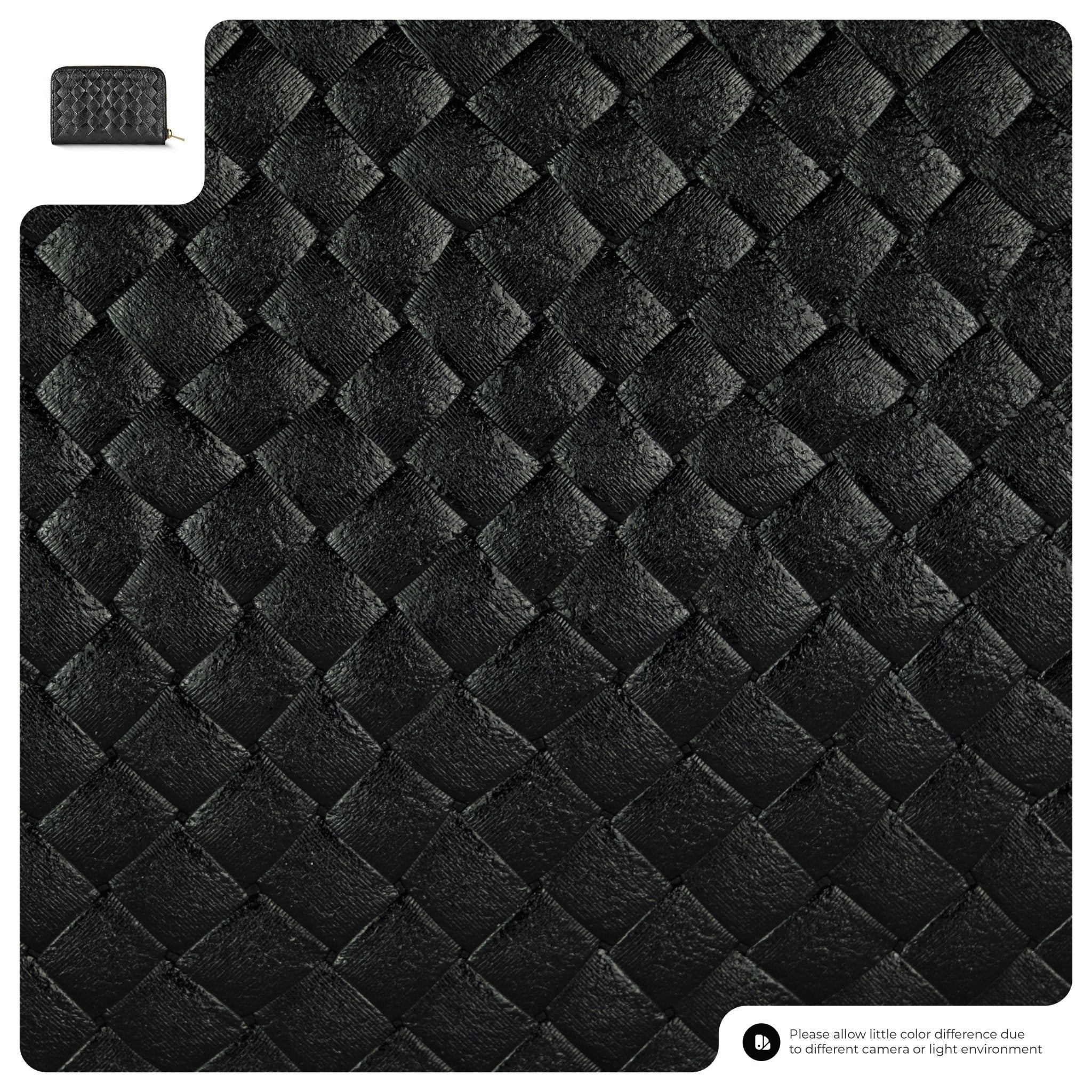 Italian Genuine Woven-Embossed Metallic Suede Wallet | Pesaro - Che Cose Belle