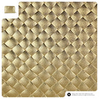 Italian Genuine Woven-Embossed Metallic Suede Wallet | Pesaro - Che Cose Belle