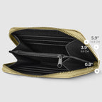 Italian Genuine Woven-Embossed Metallic Suede Wallet | Pesaro - Che Cose Belle
