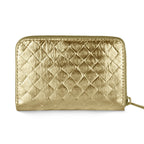 Italian Genuine Woven-Embossed Metallic Suede Wallet | Pesaro - Che Cose Belle