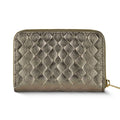 Italian Genuine Woven-Embossed Metallic Suede Wallet | Pesaro - Che Cose Belle