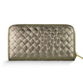 Italian Genuine Woven-Embossed Metallic Suede Wallet | Trento - Che Cose Belle