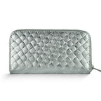 Italian Genuine Woven-Embossed Metallic Suede Wallet | Trento - Che Cose Belle