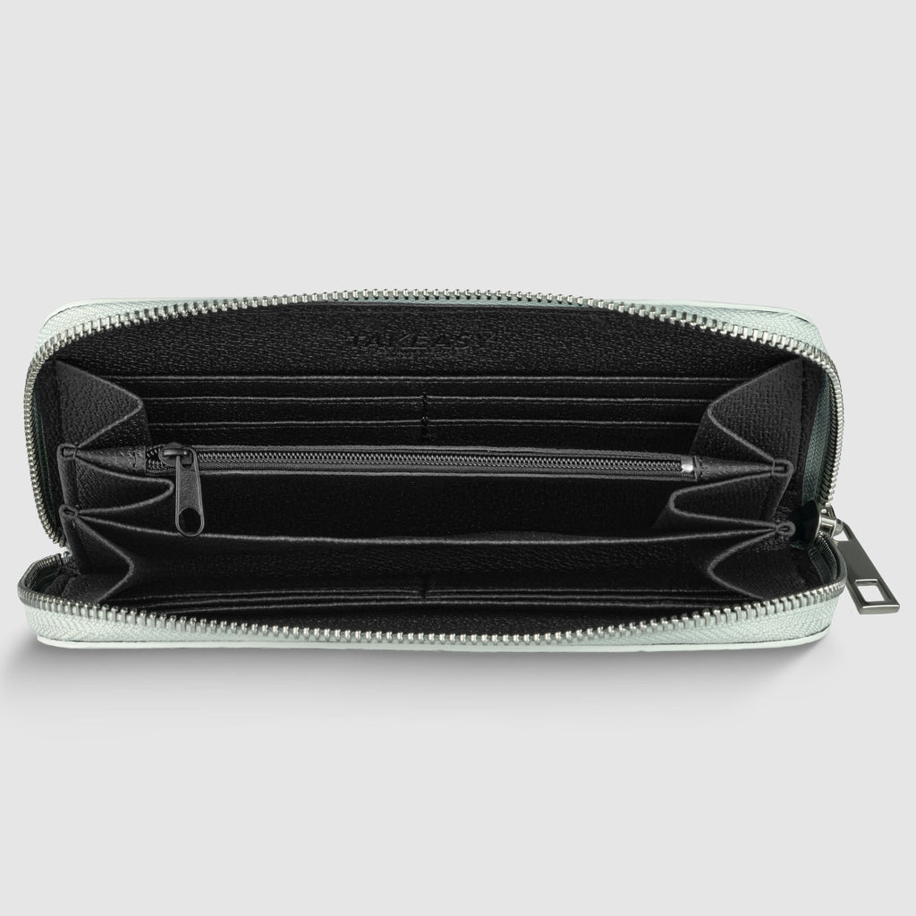 Italian Genuine Woven-Embossed Metallic Suede Wallet | Trento - Che Cose Belle