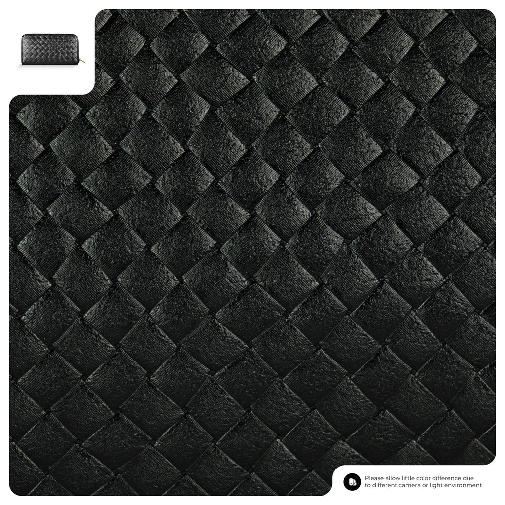 Italian Genuine Woven-Embossed Metallic Suede Wallet | Trento - Che Cose Belle