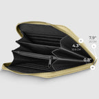 Italian Genuine Woven-Embossed Metallic Suede Wallet | Trento - Che Cose Belle