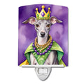 Italian Greyhound King of Mardi Gras Ceramic Night Light - Che Cose Belle