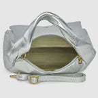 Italian Metallic Full-Grain Leather Top-Handle Bag | Trieste - Che Cose Belle