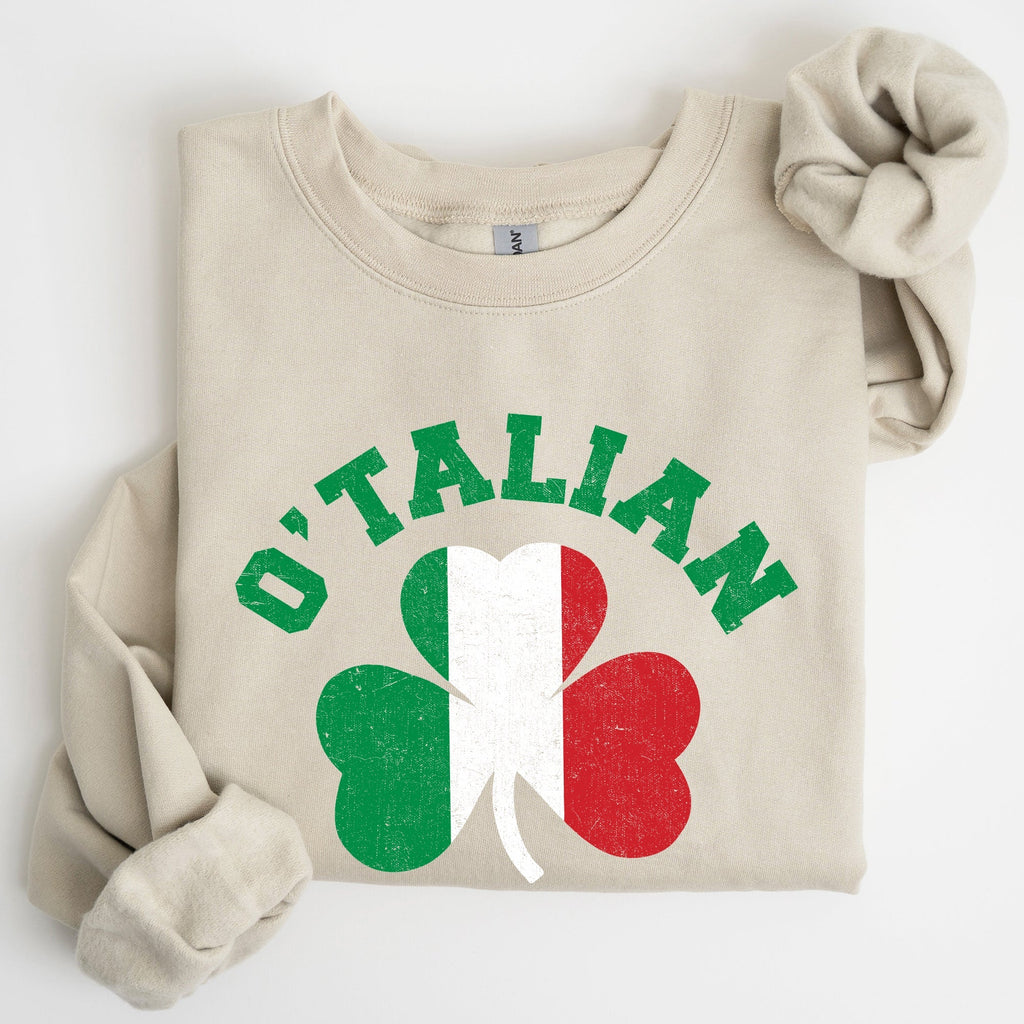 Italian Shamrock, Flag, St Patrick's Day Sweatshirt - Che Cose Belle
