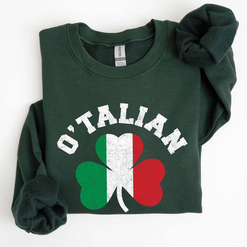 Italian Shamrock, Flag, St Patrick's Day Sweatshirt - Che Cose Belle