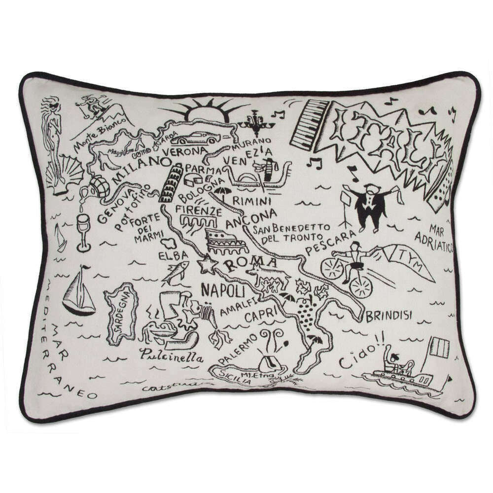 Italy Hand-Guided Machine Pillow by CatStudio - Che Cose Belle