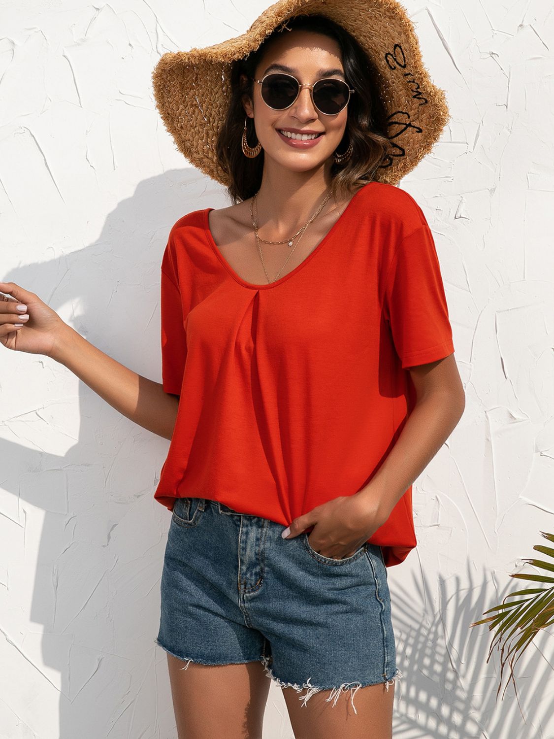 Ivy Lane Lace Trim Short Sleeve Top - Che Cose Belle