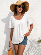 Ivy Lane Lace Trim Short Sleeve Top - Che Cose Belle
