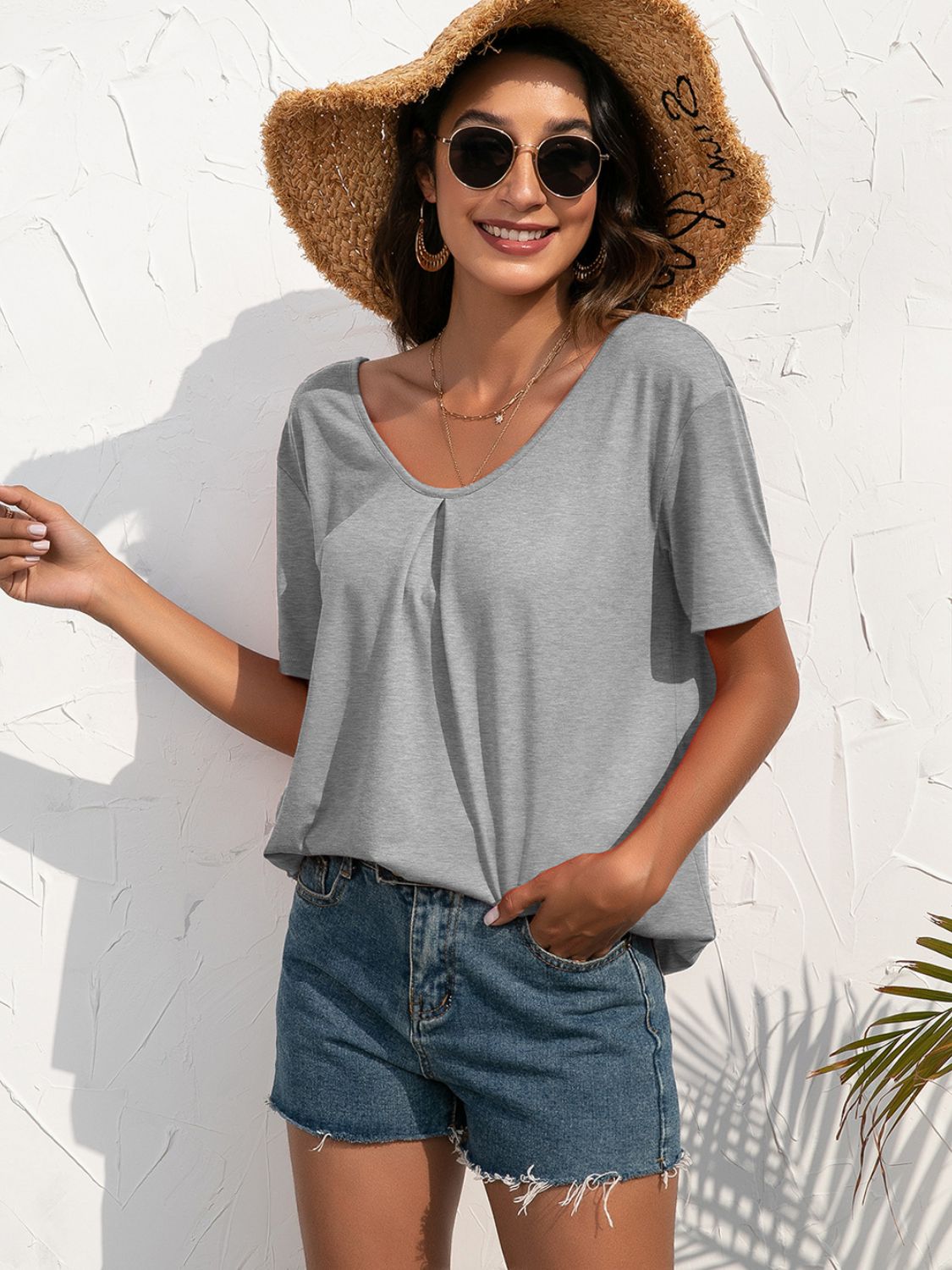 Ivy Lane Lace Trim Short Sleeve Top - Che Cose Belle