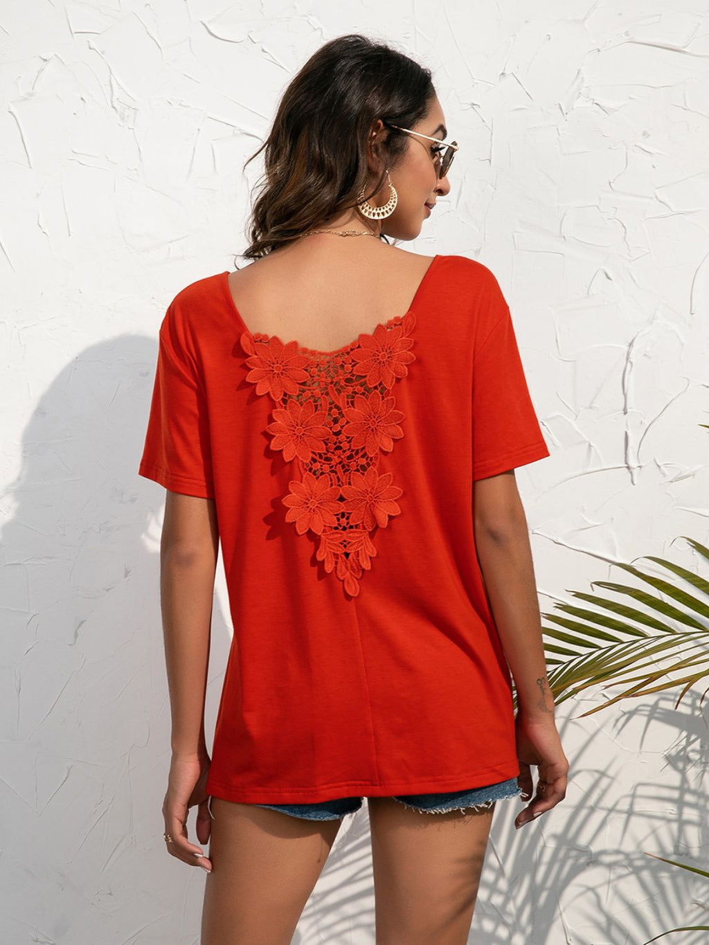 Ivy Lane Lace Trim Short Sleeve Top - Che Cose Belle