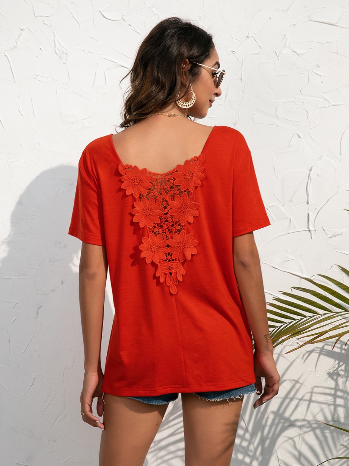 Ivy Lane Lace Trim Short Sleeve Top - Che Cose Belle