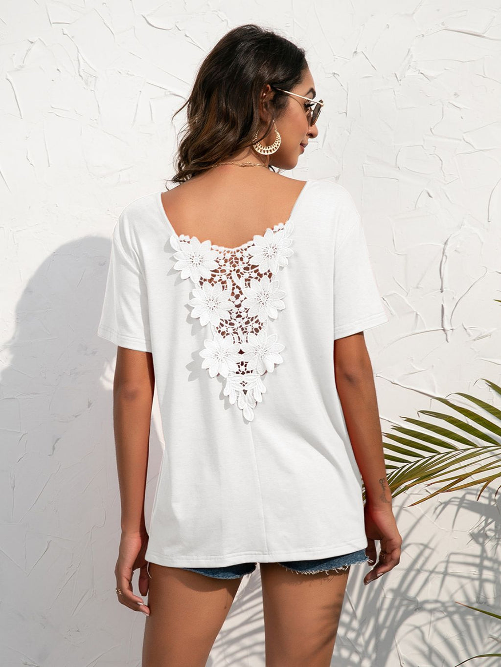 Ivy Lane Lace Trim Short Sleeve Top - Che Cose Belle