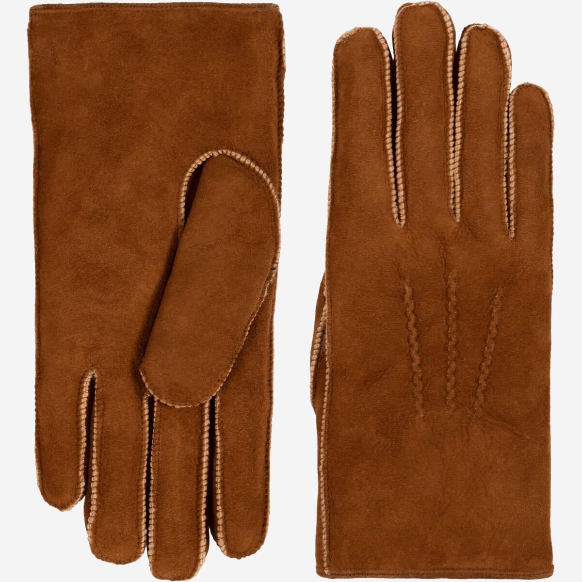 Jack (camel) – Suede leather gloves with luxurious sheep fur lining - Che Cose Belle