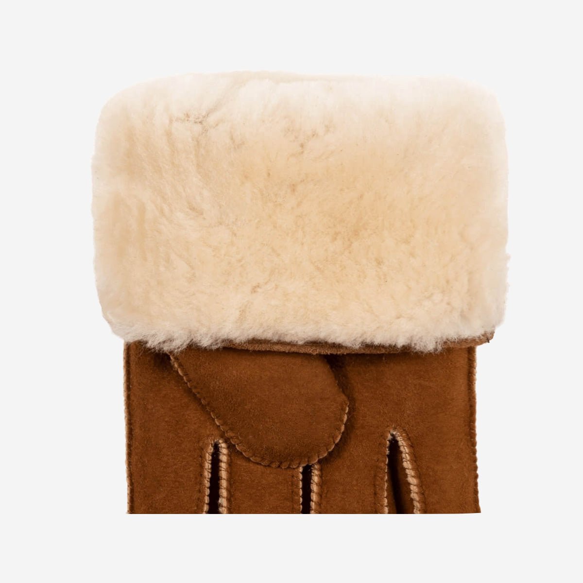 Jack (camel) – Suede leather gloves with luxurious sheep fur lining - Che Cose Belle
