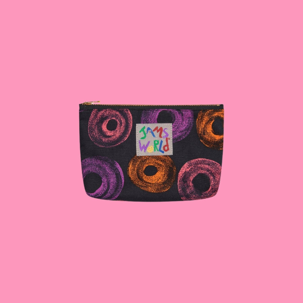 Jams World Go - To Lined Zip Pouch - Neon Donuts - Che Cose Belle