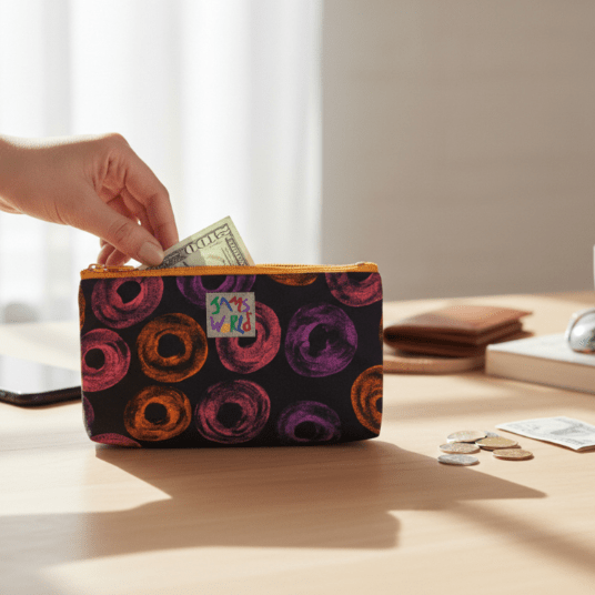 Jams World Go - To Lined Zip Pouch - Neon Donuts - Che Cose Belle