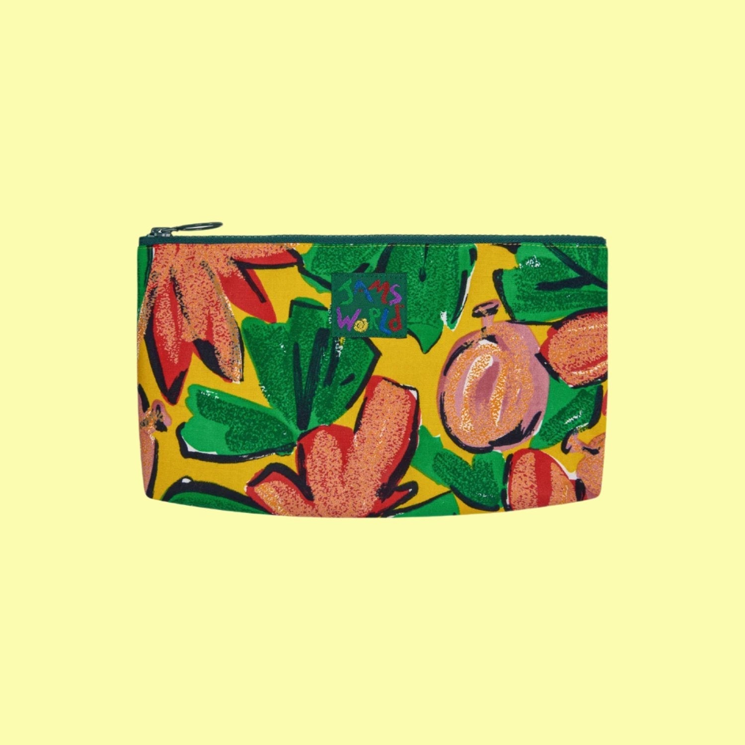 Jams World Go - To Lined Zip Pouch - Yellow Floral - Che Cose Belle