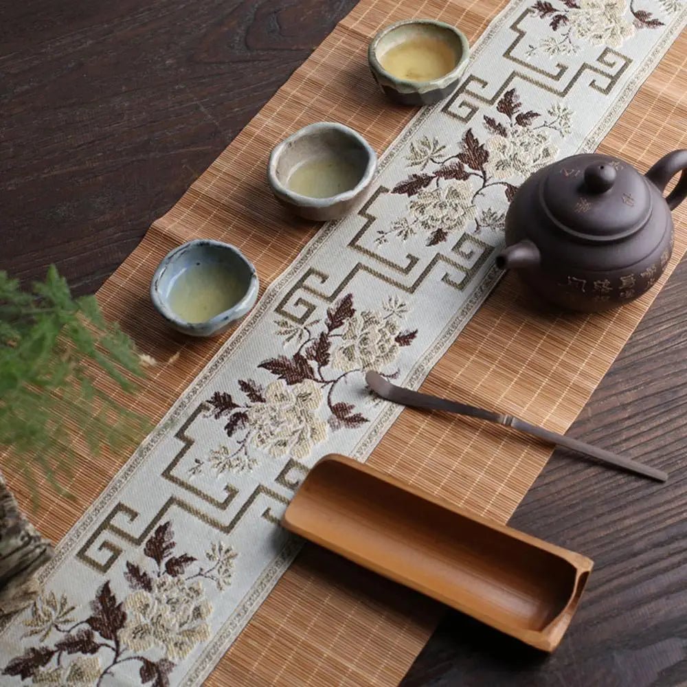 Japanese Bamboo Table Runner Handmade Tea Placemat - Che Cose Belle