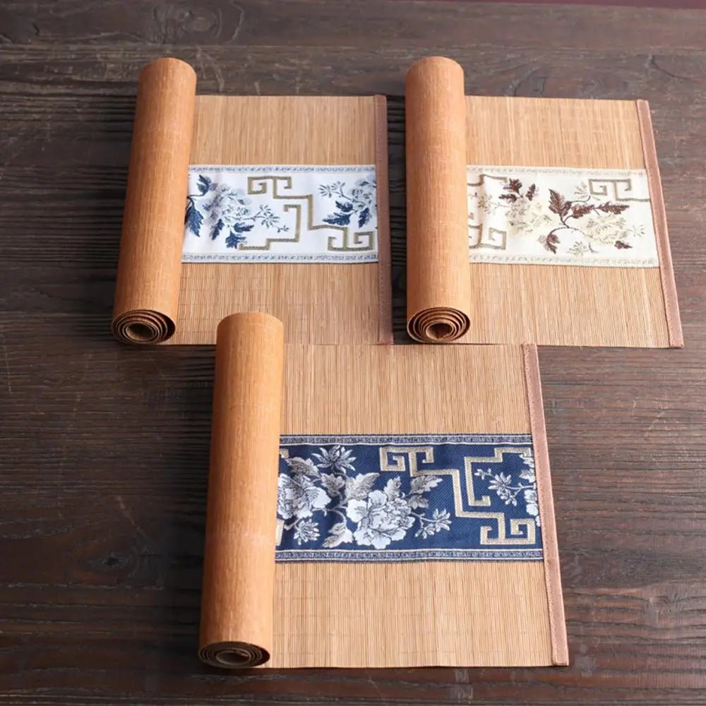 Japanese Bamboo Table Runner Handmade Tea Placemat - Che Cose Belle