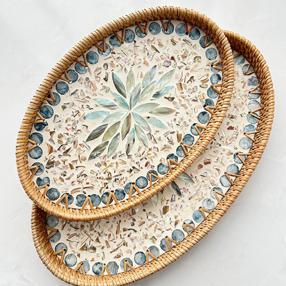 Japanese Rattan Shell Tray For Household Tea - Che Cose Belle