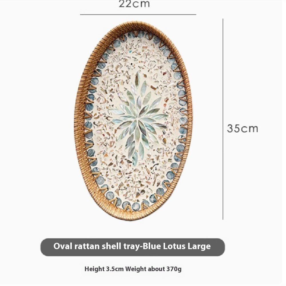 Japanese Rattan Shell Tray For Household Tea - Che Cose Belle