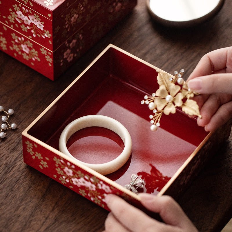 Japanese-Style Resin Multi-Layer Jewelry Box, Wedding Gift - Che Cose Belle