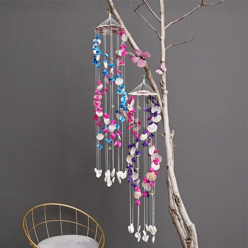 Japanese Wind Chimes Bells Hanging Ornaments Mobile Portable Waterproof Outdoor Wind-chime Mediterranean Style Home Garden Yard Decoration Natural Shell Wind Chimes Birthday Gifts - Che Cose Belle