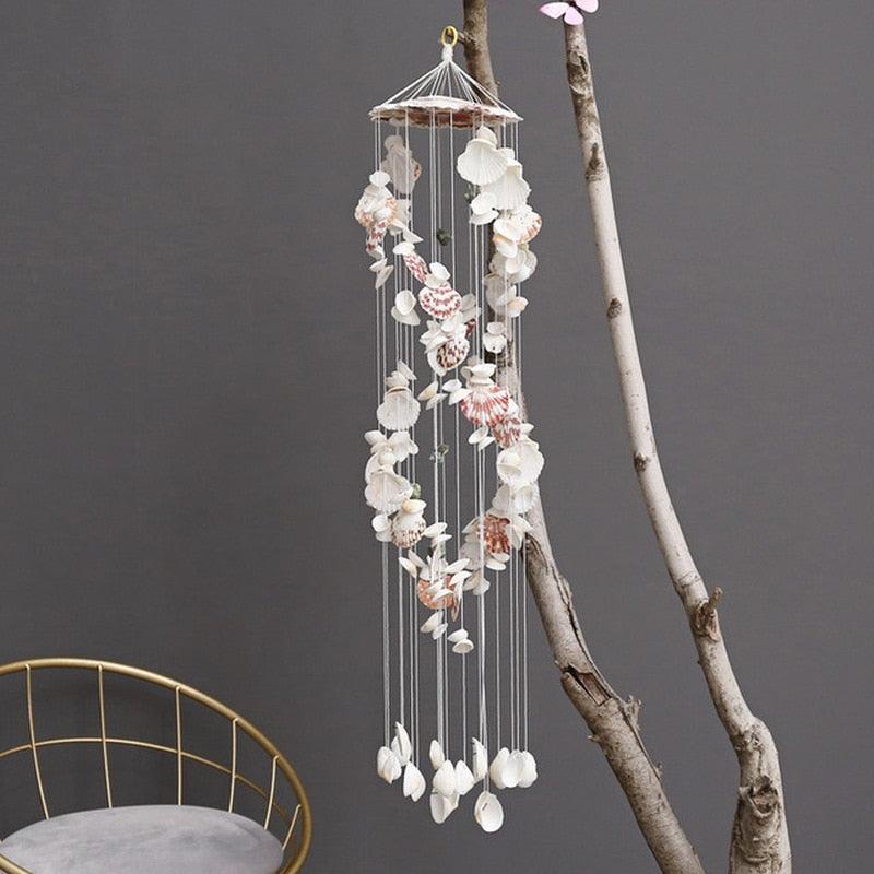 Japanese Wind Chimes Bells Hanging Ornaments Mobile Portable Waterproof Outdoor Wind-chime Mediterranean Style Home Garden Yard Decoration Natural Shell Wind Chimes Birthday Gifts - Che Cose Belle